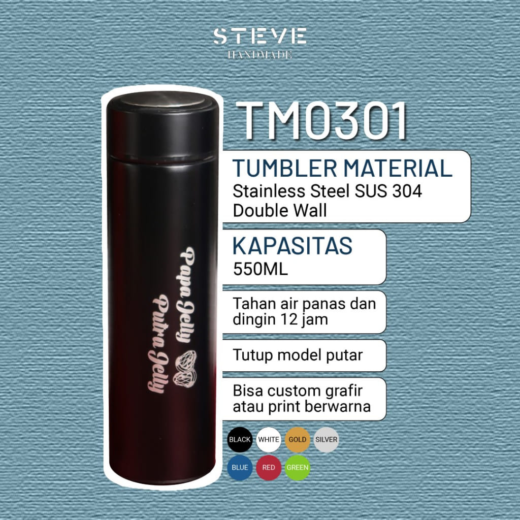 Botol minum stainless termos vacuum tumbler travel mug TM0301 Custom