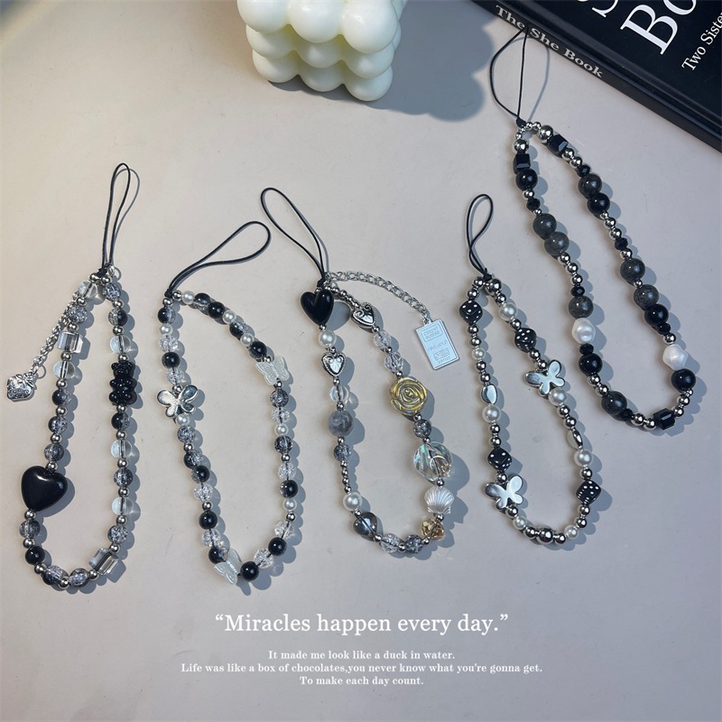 Key Strap Lanyard HP Beruang Cinta Estetik Gantungan Hp Aesthetic Korea Kupu-kupu