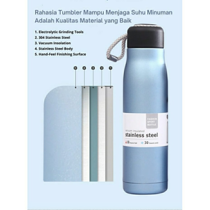 Botol minum termos tumblr outdoor sport stainless simpan panas dan dingin high quality