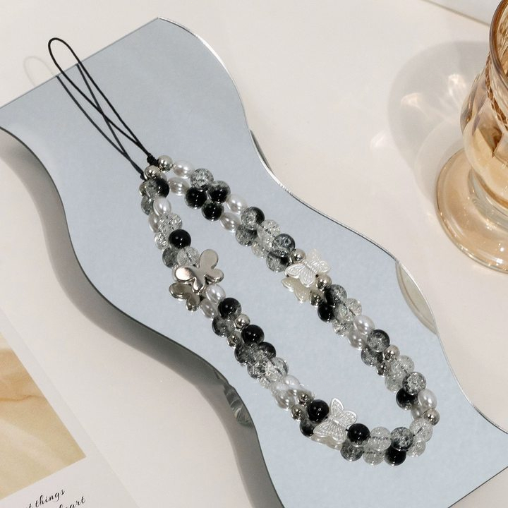 Key Strap Lanyard HP Beruang Cinta Estetik Gantungan Hp Aesthetic Korea Kupu-kupu