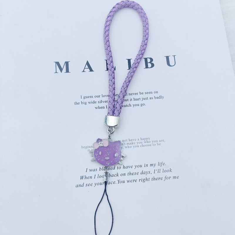 Gantungan HP Aesthetic Motif Bunga Silikon Anti Hilang Casing Telepon Liontin Tali Lanyard HP Lucu Segar Warna Silicone Flower -DF