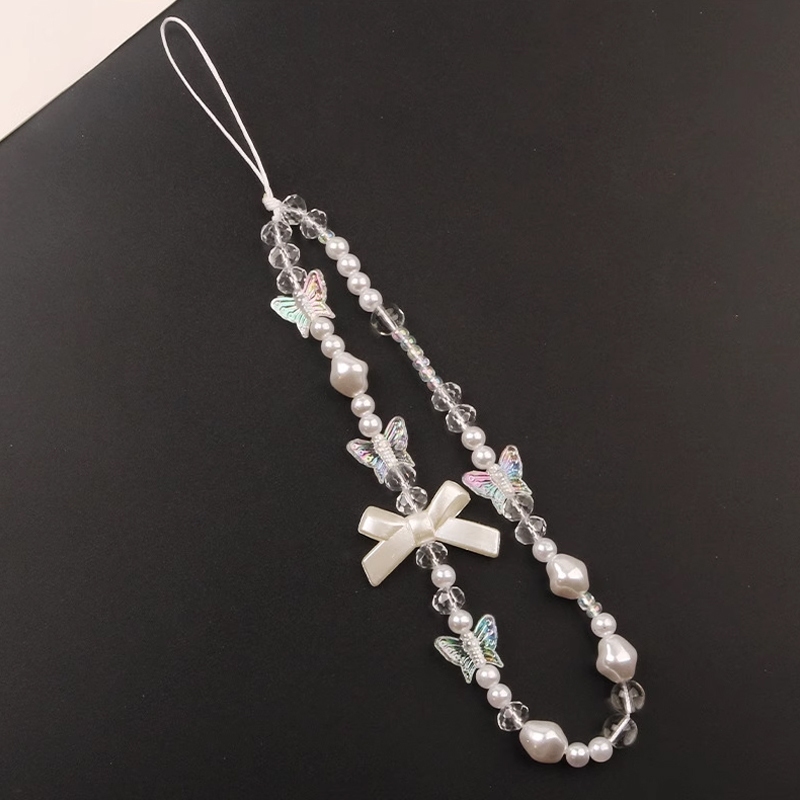 Key Strap Lanyard HP Beruang Cinta Estetik Gantungan Hp Aesthetic Korea Kupu-kupu