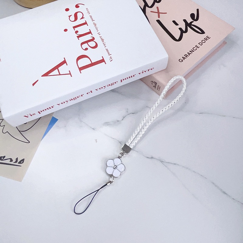 Gantungan HP Aesthetic Motif Bunga Silikon Anti Hilang Casing Telepon Liontin Tali Lanyard HP Lucu Segar Warna Silicone Flower -DF