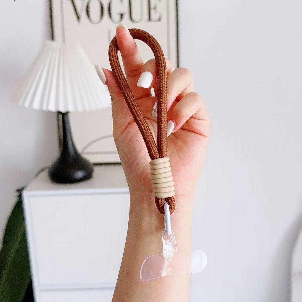 Tali Gantungan Gelang HP Mobile Phone Lanyard Handphone Tangan Pendek Macaron Lanyard Strap Kunci Bahan Silikon Phone Straps & Keychains