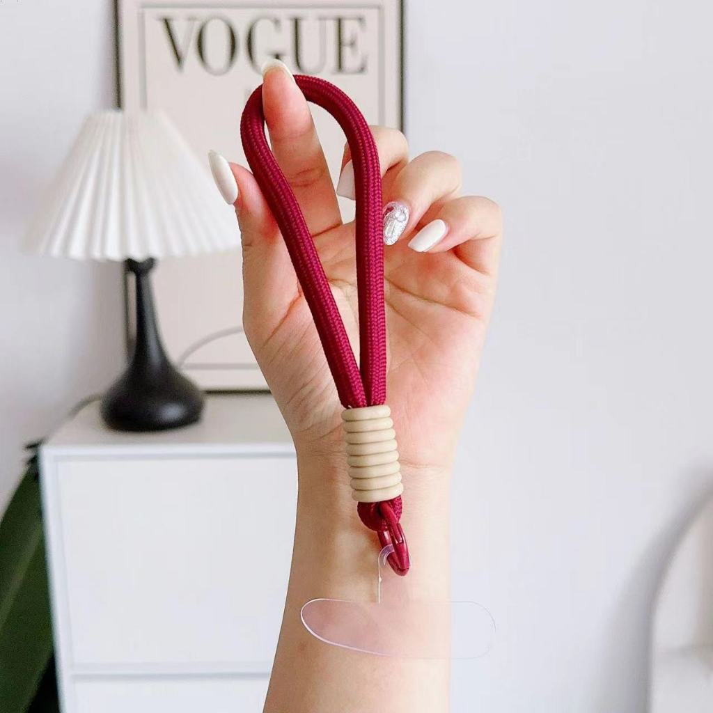 Tali Gantungan Gelang HP Mobile Phone Lanyard Handphone Tangan Pendek Macaron Lanyard Strap Kunci Bahan Silikon Phone Straps & Keychains