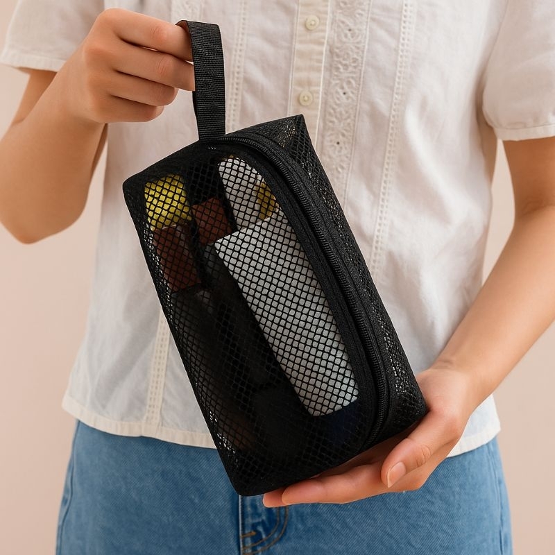 POUCH JARING TRANSPARAN STORAGE PENYIMPANAN MULTIFUNGSI