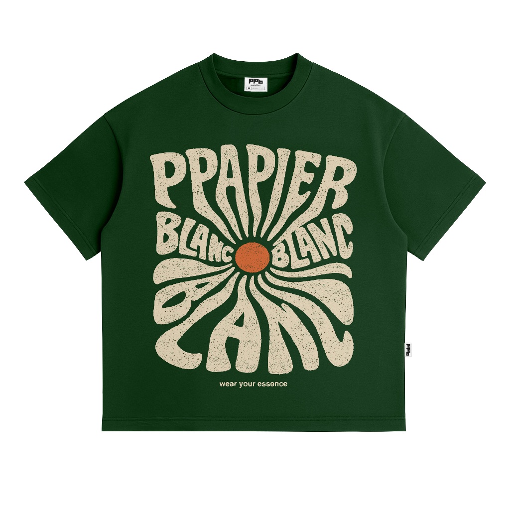 Ppapier Blanc Wear Your Essence Graphic - Oversized Boxy Fit Tshirt Unisex - Cotton Combed 20s