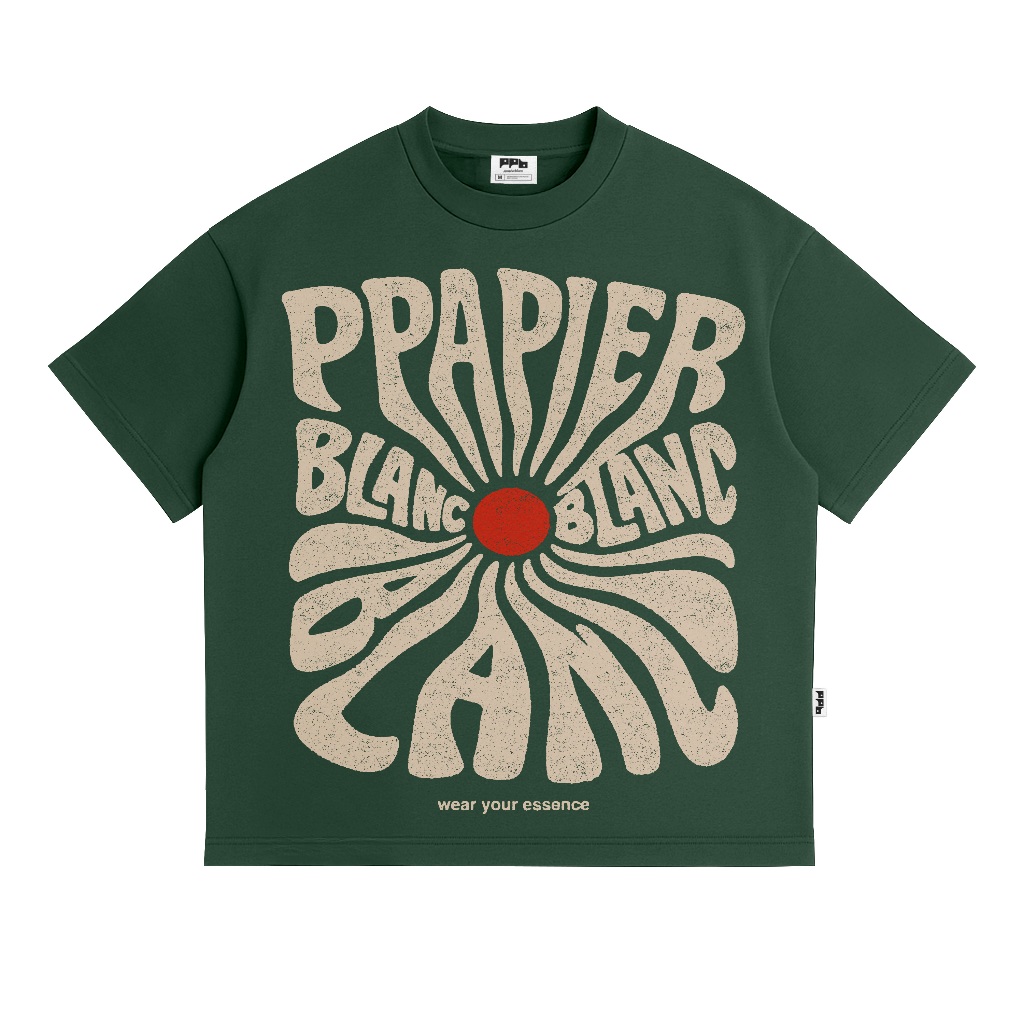 Ppapier Blanc Wear Your Essence Graphic - Oversized Boxy Fit Tshirt Unisex - Cotton Combed 20s