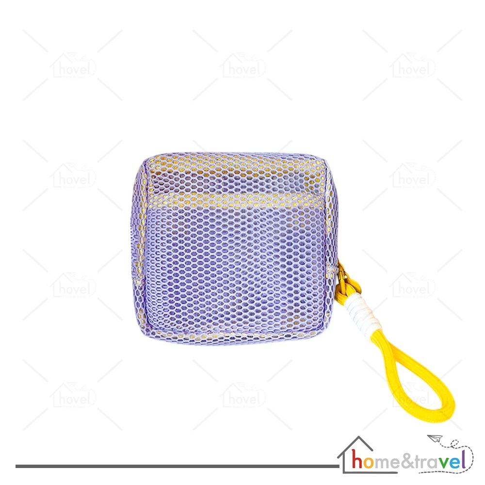 HOVELSHOP Pouch Jaring Kosmetik Tas Mini Penyimpanan Makeup Aksesoris Fashion Wanita Charm Bag Korean