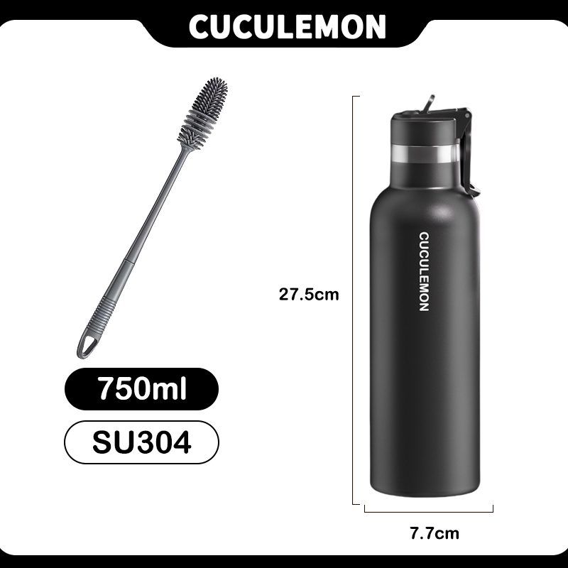 CucuLemon Termos Stainless Steel Tumbler Tahan Panas Dingin Botol Minum 1 Liter Sport Air Bottles