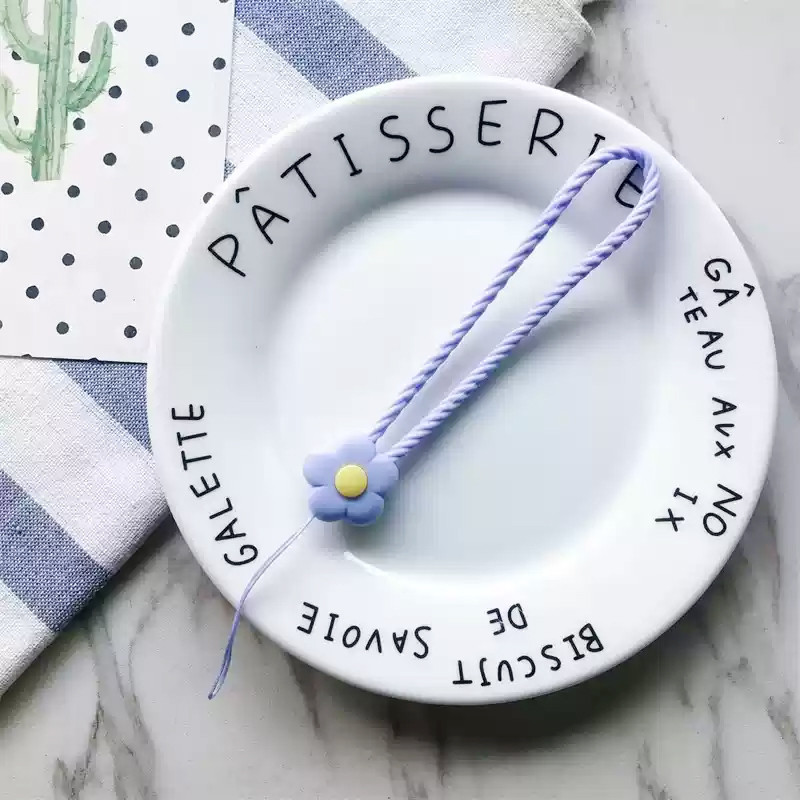 Gantungan HP Aesthetic Motif Bunga Silikon Anti Hilang Casing Telepon Liontin Tali Lanyard HP Lucu Segar Warna Silicone Flower -DF