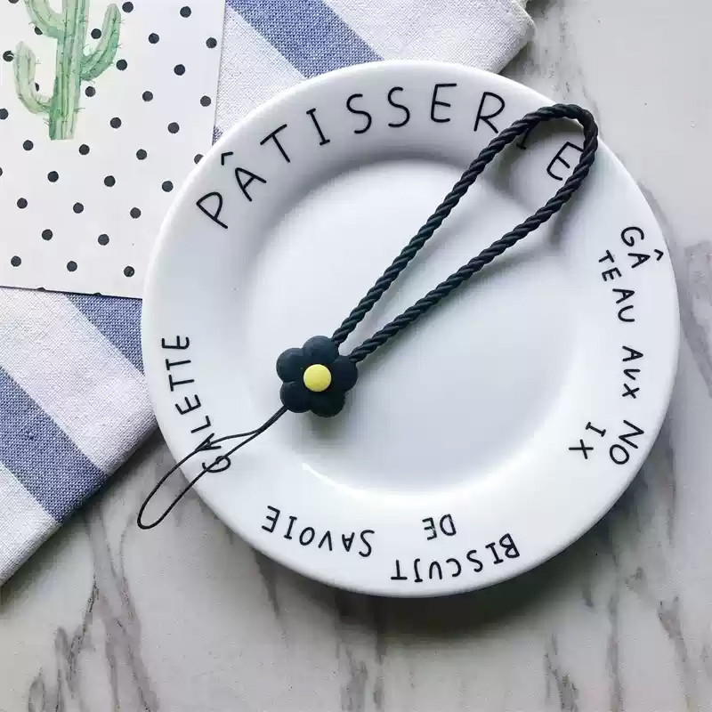 Gantungan HP Aesthetic Motif Bunga Silikon Anti Hilang Casing Telepon Liontin Tali Lanyard HP Lucu Segar Warna Silicone Flower -DF