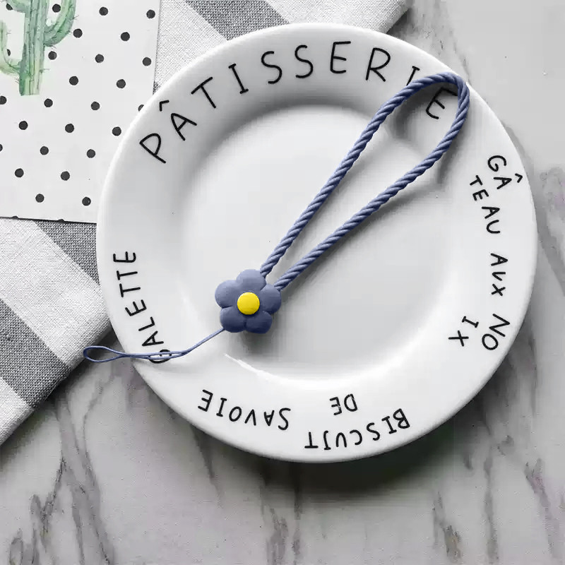 Gantungan HP Aesthetic Motif Bunga Silikon Anti Hilang Casing Telepon Liontin Tali Lanyard HP Lucu Segar Warna Silicone Flower -DF