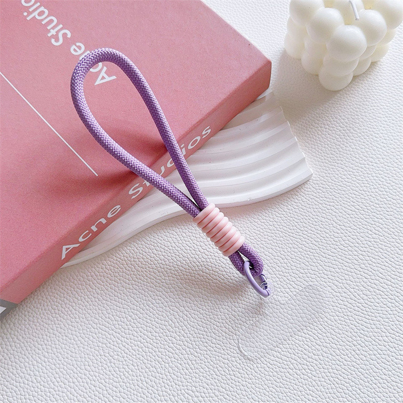 Tali Gantungan Gelang HP Mobile Phone Lanyard Handphone Tangan Pendek Macaron Lanyard Strap Kunci Bahan Silikon Phone Straps & Keychains