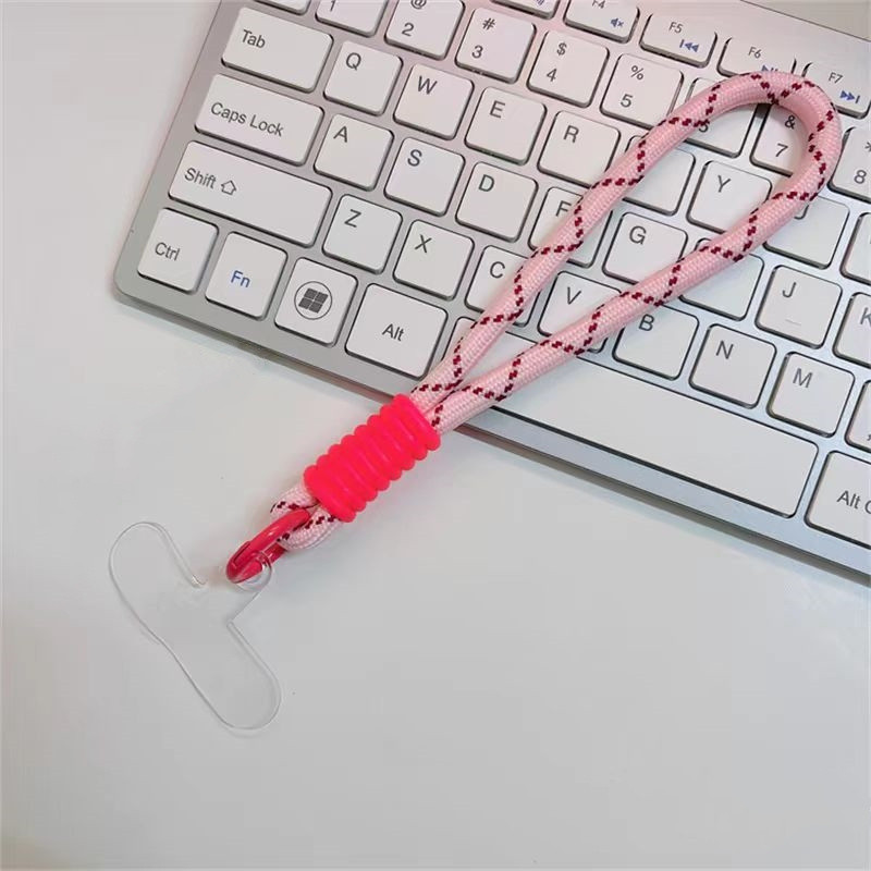 Tali Gantungan Gelang HP Mobile Phone Lanyard Handphone Tangan Pendek Macaron Lanyard Strap Kunci Bahan Silikon Phone Straps & Keychains
