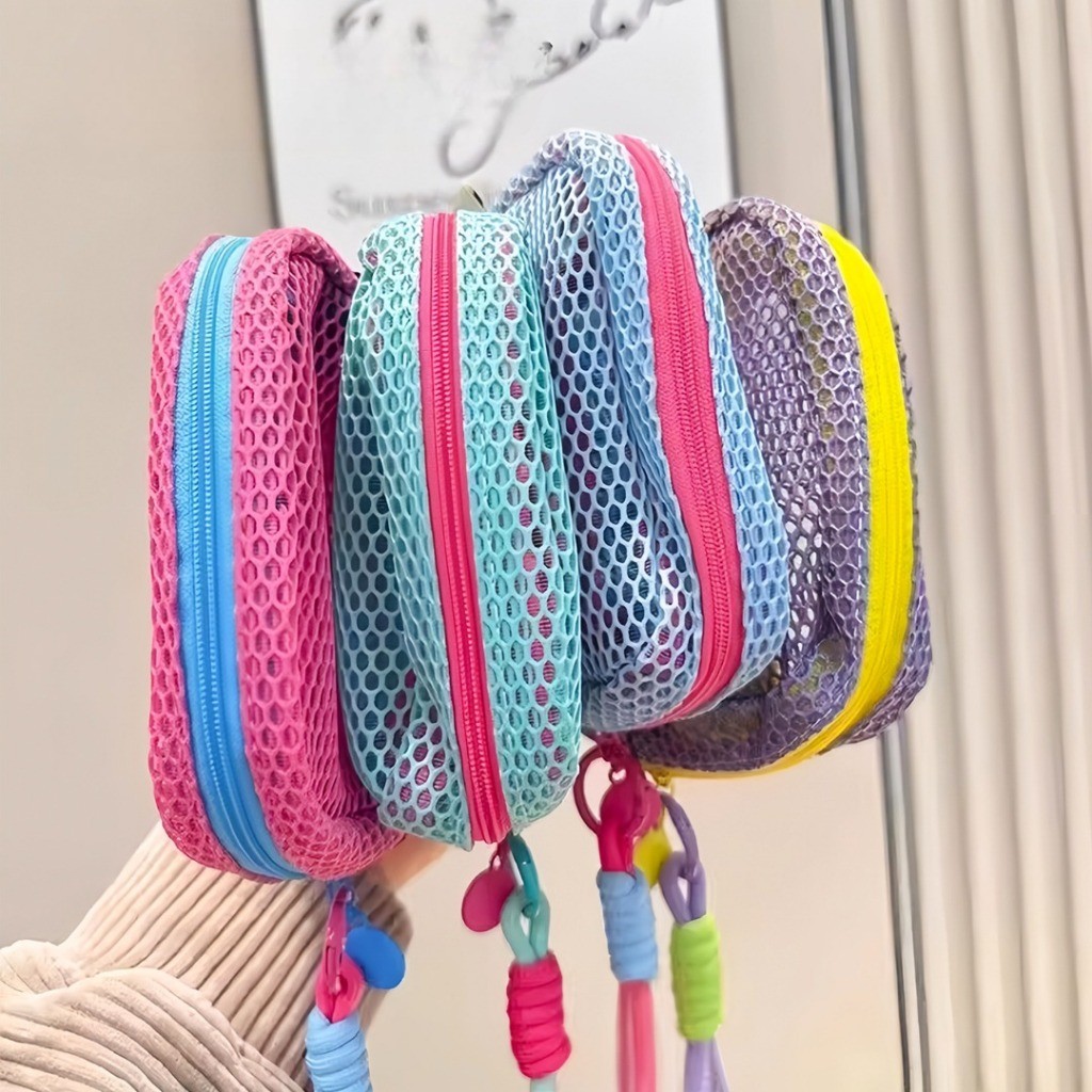 Pouch Jaring Tas Make Up Portable Mini Penyimpanan Alat Kecantikan Anti Jamur Fleksible