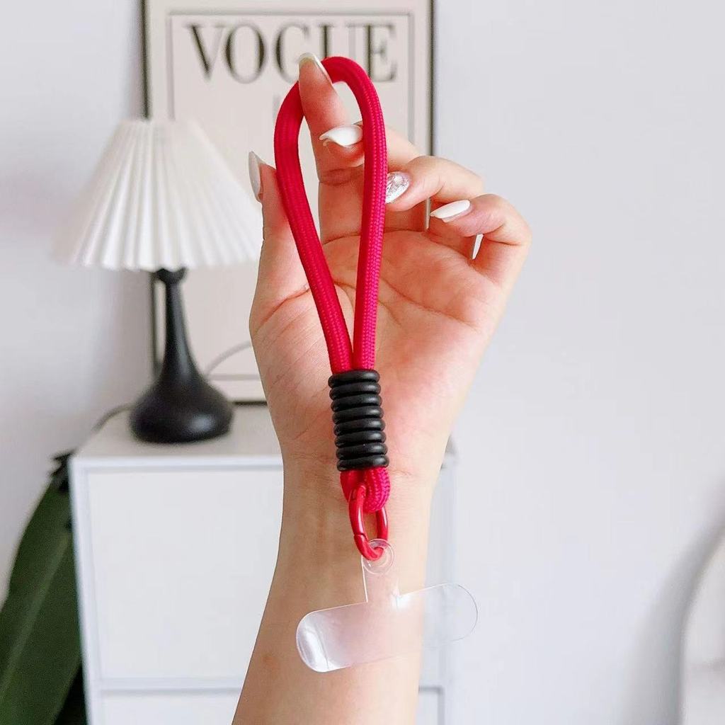 Tali Gantungan Gelang HP Mobile Phone Lanyard Handphone Tangan Pendek Macaron Lanyard Strap Kunci Bahan Silikon Phone Straps & Keychains