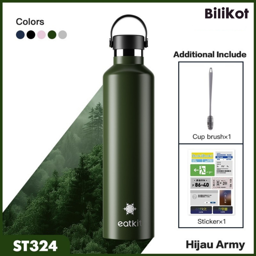 Hoptech - Tumbler Stainless Steel 304 1000ml | Botol Minum Tahan Panas Dan Dingin | Thermos Cup Vacuum