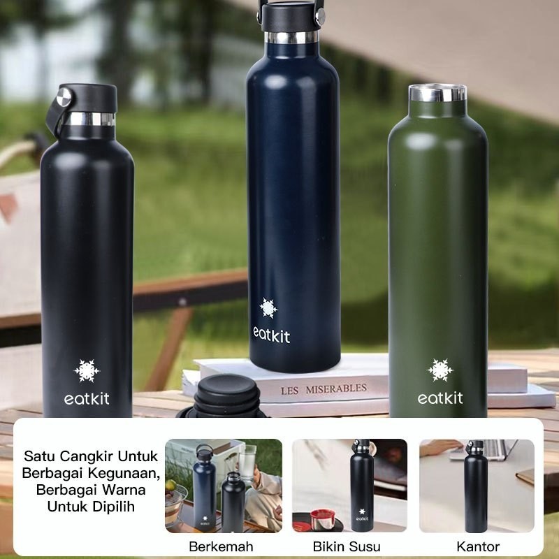 Hoptech - Tumbler Stainless Steel 304 1000ml | Botol Minum Tahan Panas Dan Dingin | Thermos Cup Vacuum