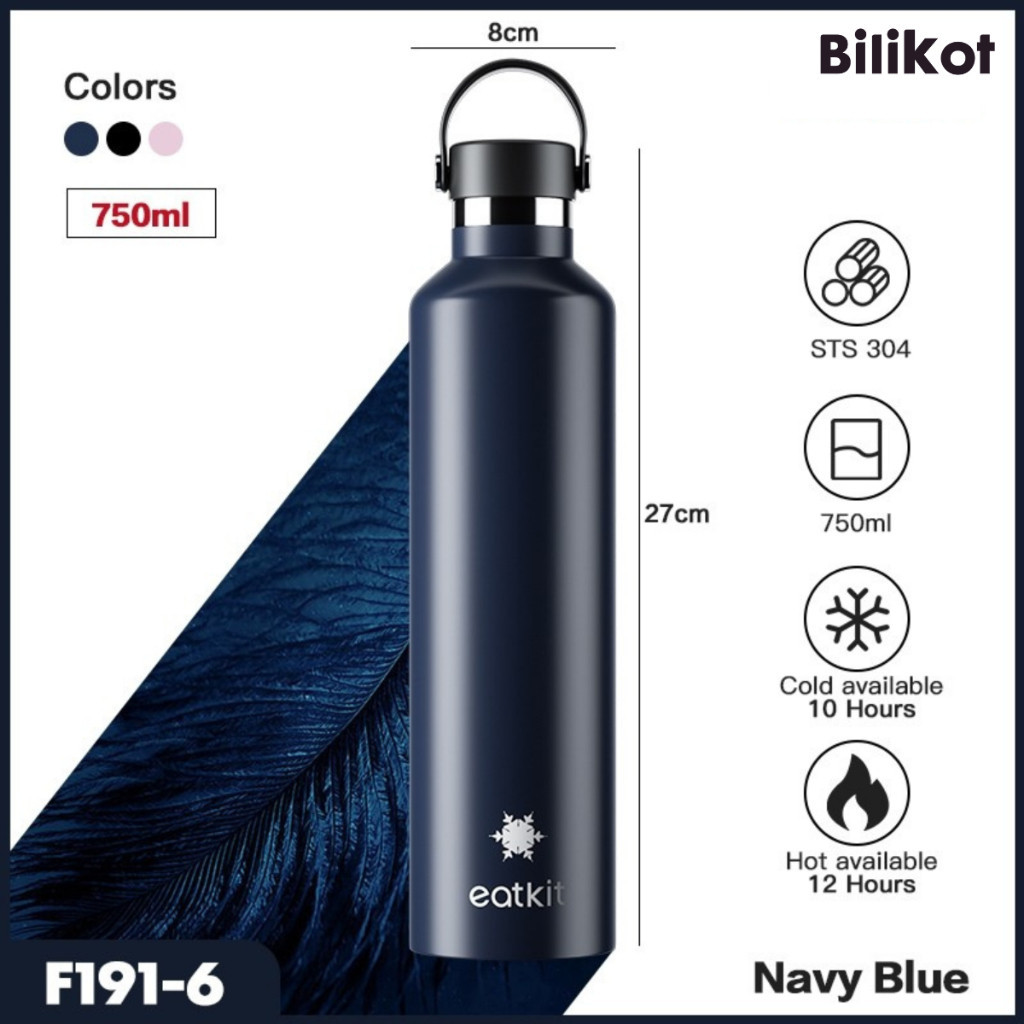 Hoptech - Tumbler Stainless Steel 304 1000ml | Botol Minum Tahan Panas Dan Dingin | Thermos Cup Vacuum