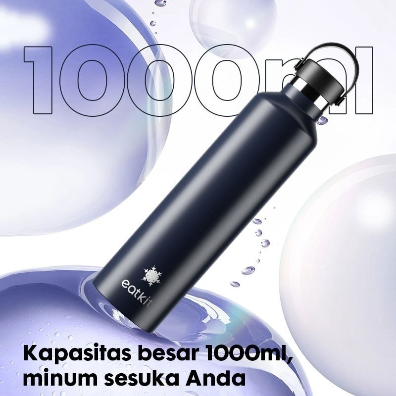 Hoptech - Tumbler Stainless Steel 304 1000ml | Botol Minum Tahan Panas Dan Dingin | Thermos Cup Vacuum
