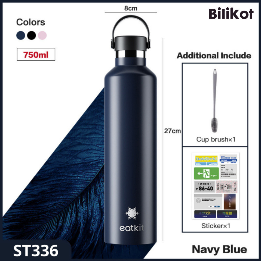 Hoptech - Tumbler Stainless Steel 304 1000ml | Botol Minum Tahan Panas Dan Dingin | Thermos Cup Vacuum