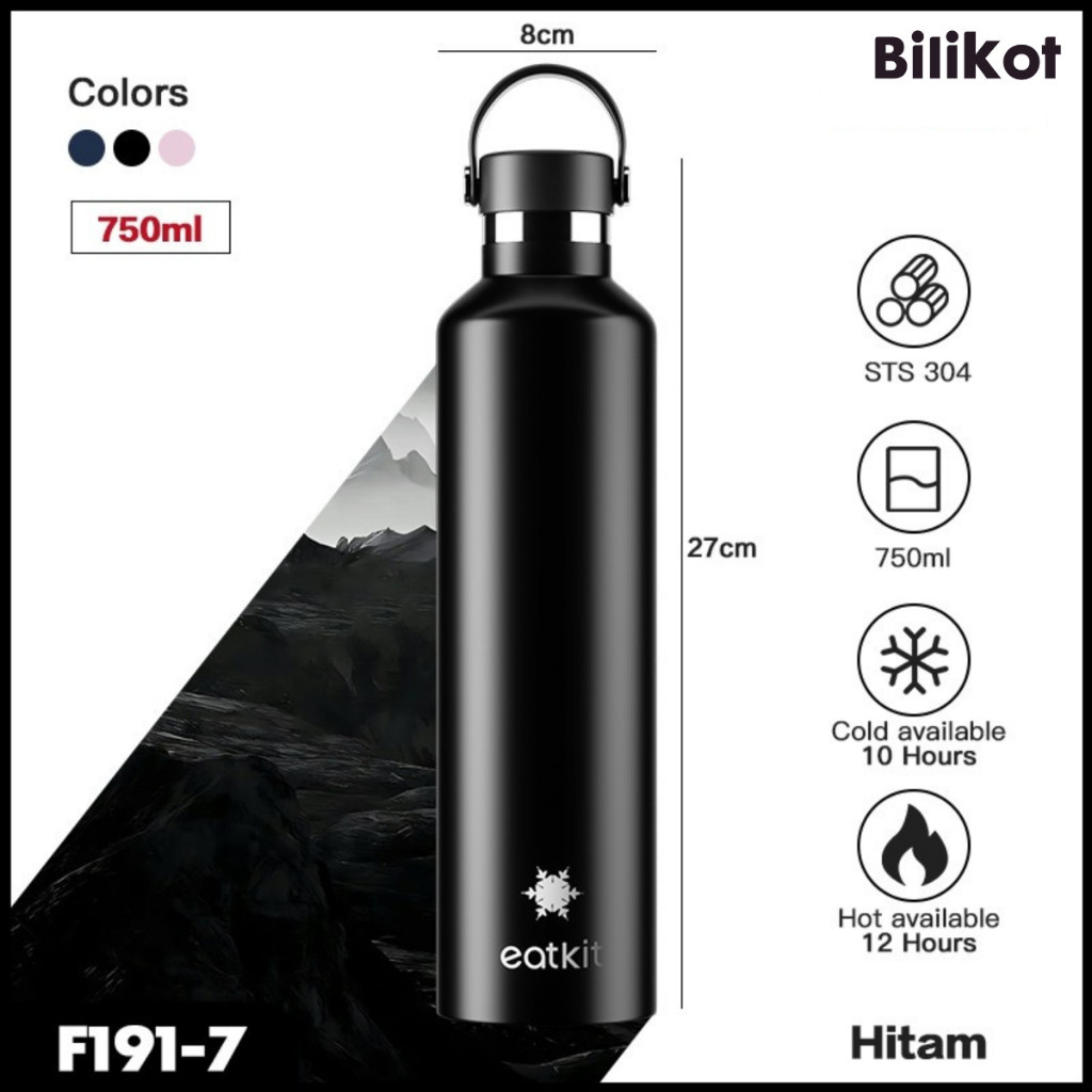 Hoptech - Tumbler Stainless Steel 304 1000ml | Botol Minum Tahan Panas Dan Dingin | Thermos Cup Vacuum